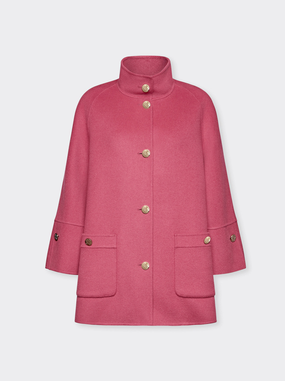 Short double-fabric coat