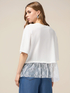 Two-material T-shirt in cotton blend jersey image number 1