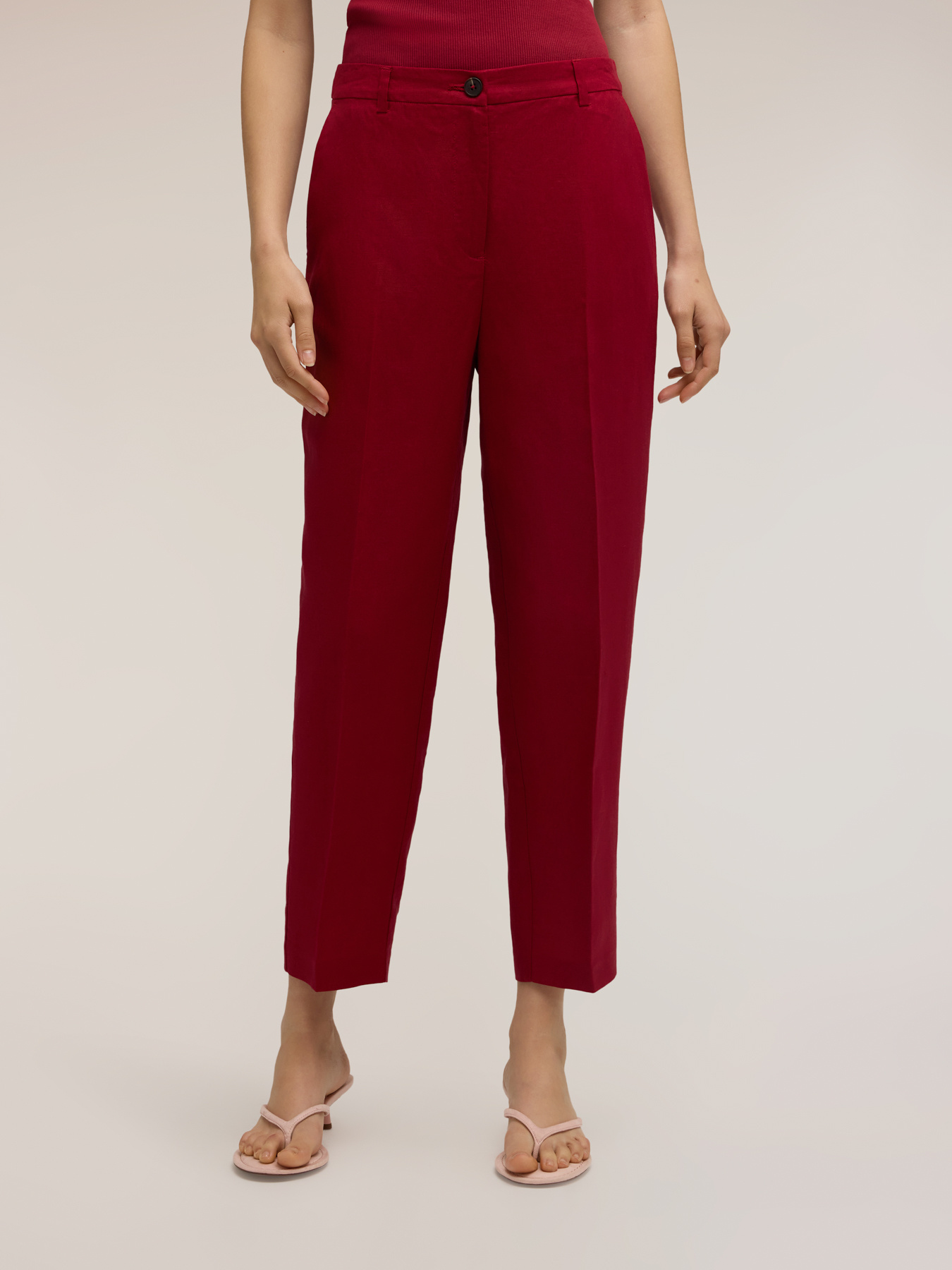 Pantaloni regular din amestec de in image number 2