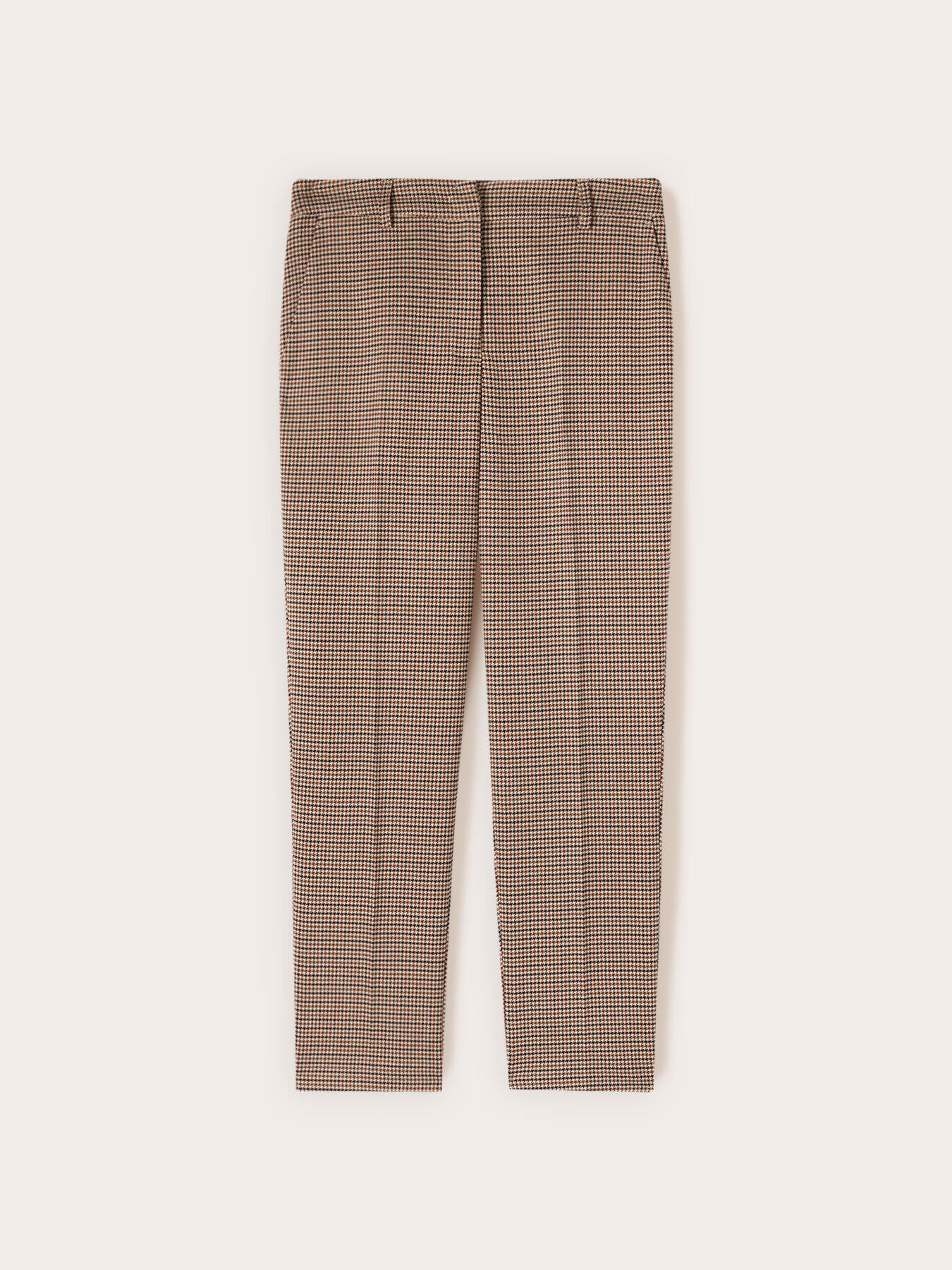 Regular fit pants with check pattern image number 4