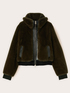 Plush effect hooded jacket image number 4