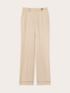 Pantaloni wide con impunture a contrasto image number 4