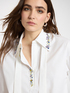 Camicia in popeline con cristalli image number 2
