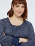 Bluse aus Satin mit geometrischem Muster image number 3