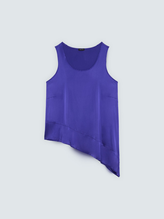 Satintop mit asymmetrischem Saum