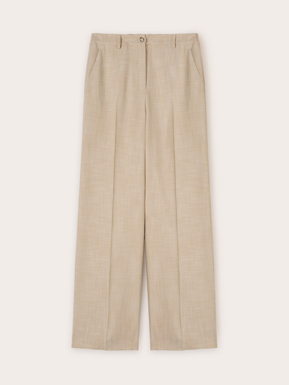 Pantalon large en polyviscose