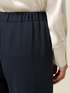Wide-leg palazzo pants in crepe fabric image number 4