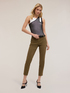 Top in jersey con canotta in tulle image number 0