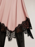 Gonna in raso con bordo in pizzo image number 3
