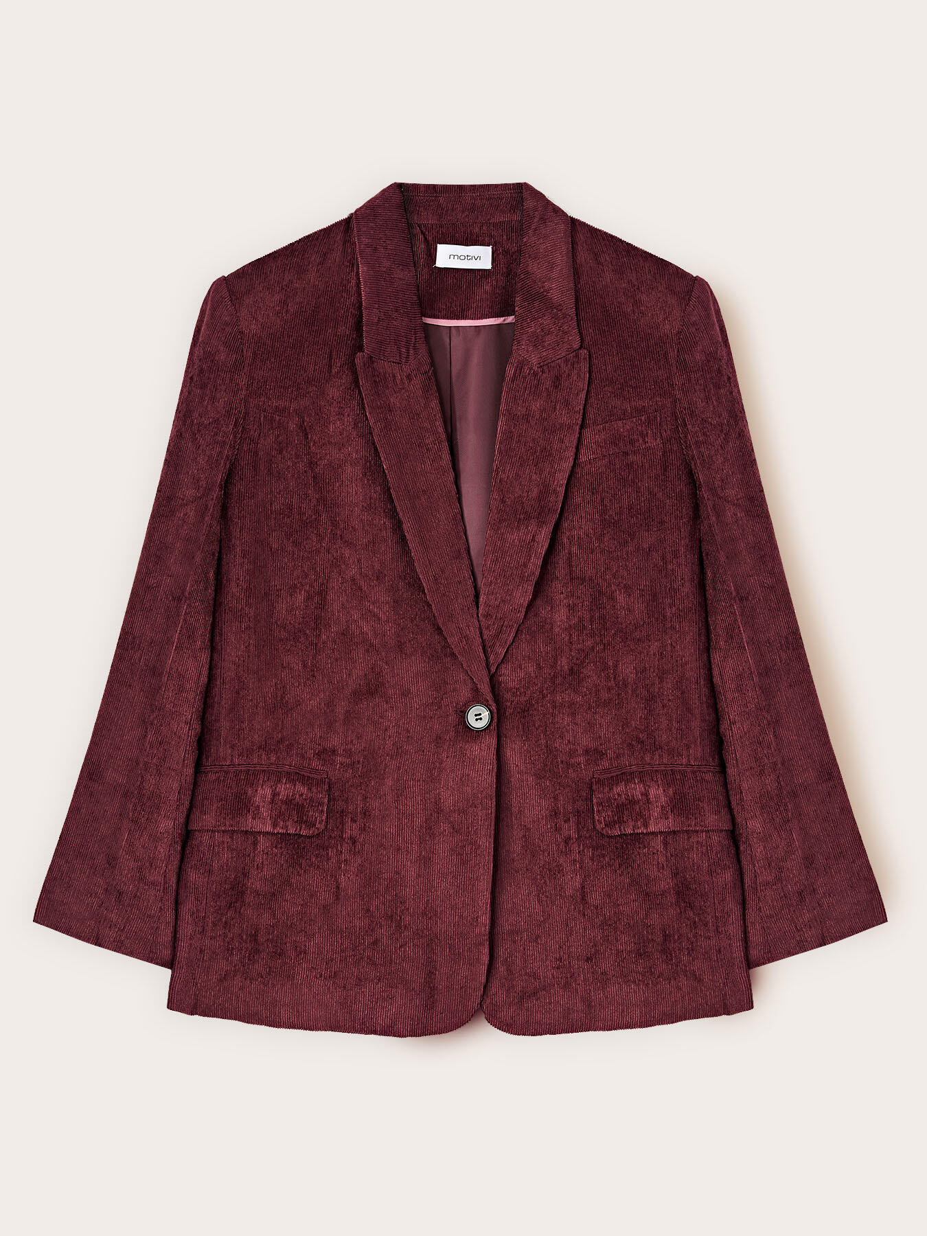 Blazer din catifea cu dungi image number 4