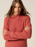 Turtleneck sweater with cable knit image number 2