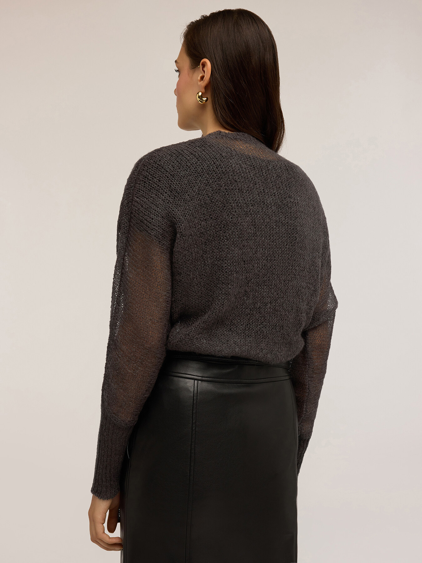 Cardigan croisé en mélange mohair image number 1