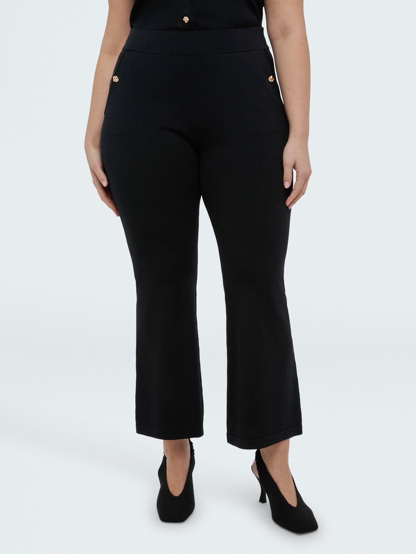 Pantaloni Flare in maglia image number 3