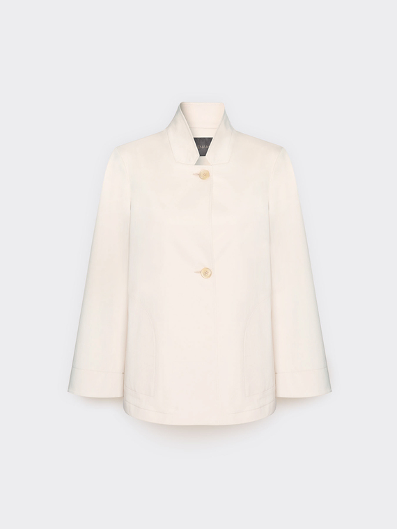 Unstructured cotton blend jacket