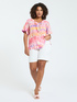 Tie-dye viscose blouse image number 3