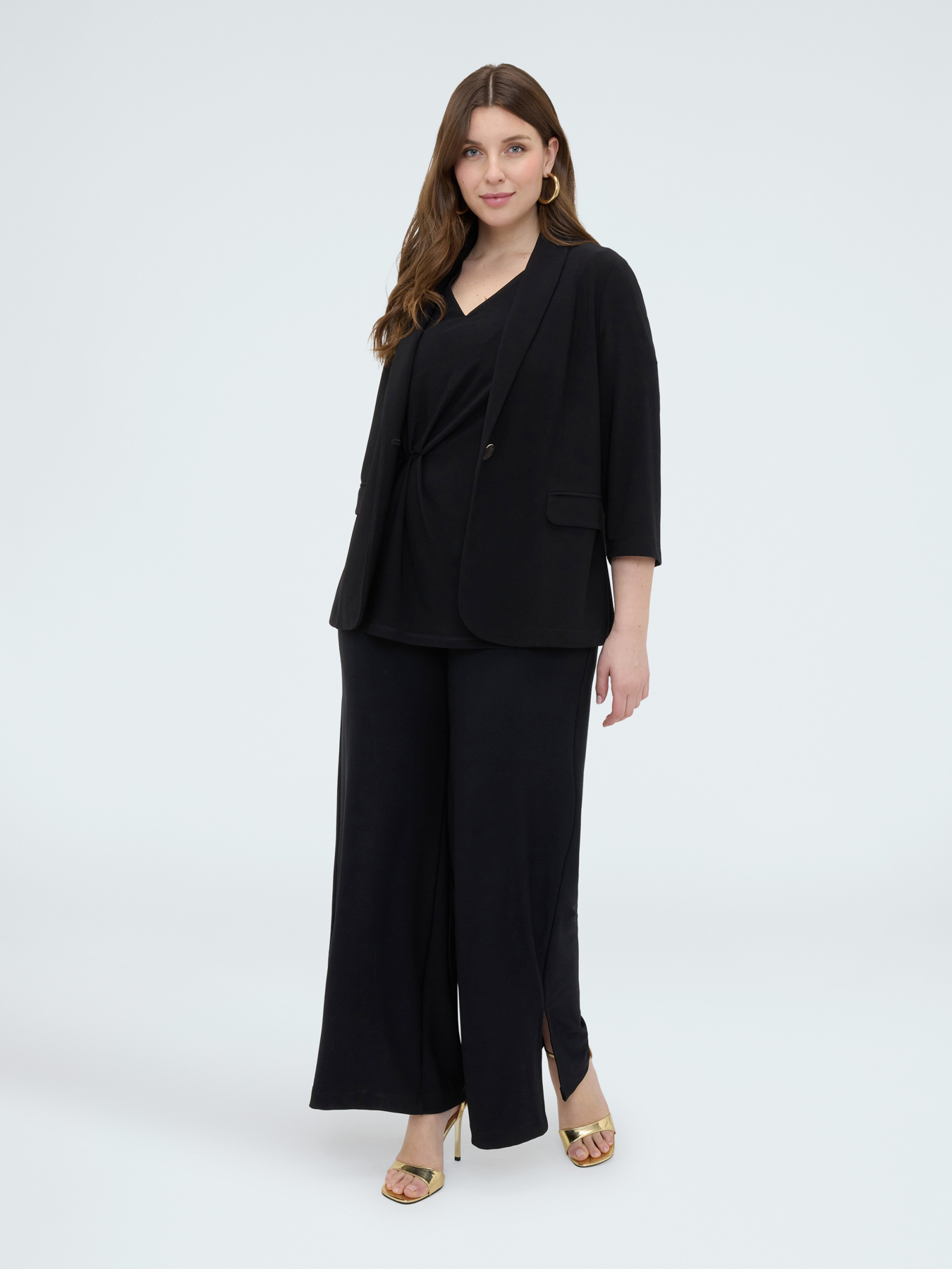 Wide Leg Jersey Trousers image number 2