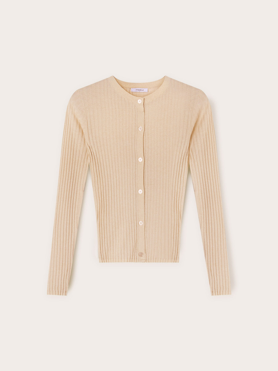 Cardigan en maille fine lurex