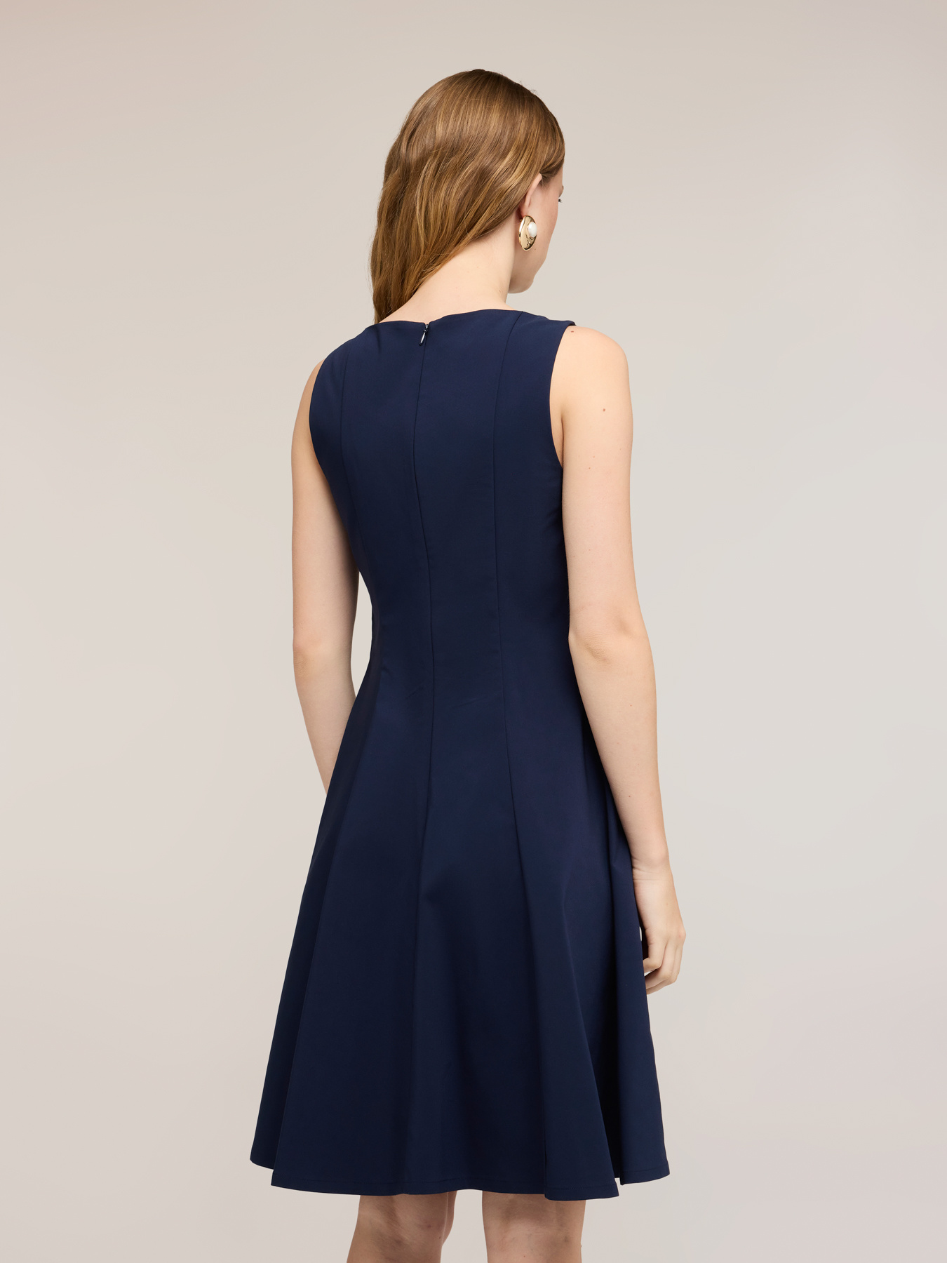 Vestito flare in popeline image number 1