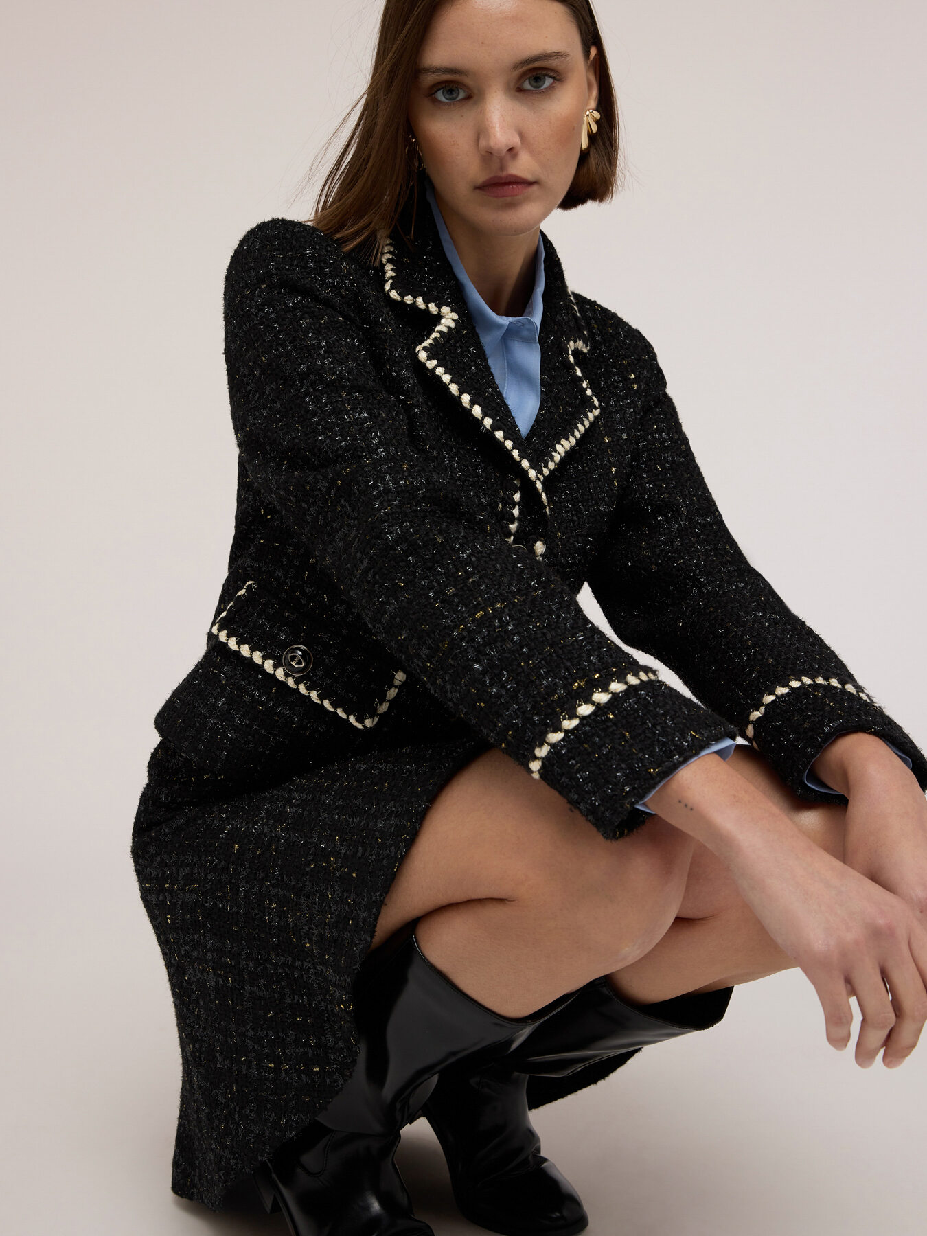 Bouclé-Jacke mit Bordüren image number 3