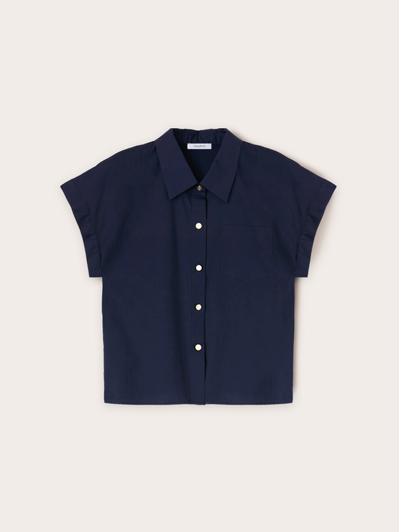 Camisa tipo kimono de algodón