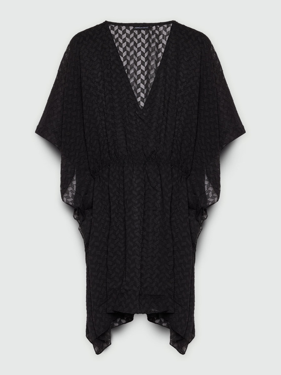 Kaftan aus bearbeitetem Stoff