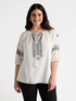 Blouse with ethnic embroidery image number 2
