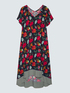 Robe longue en viscose &agrave; imprim&eacute; fleuri image number 4