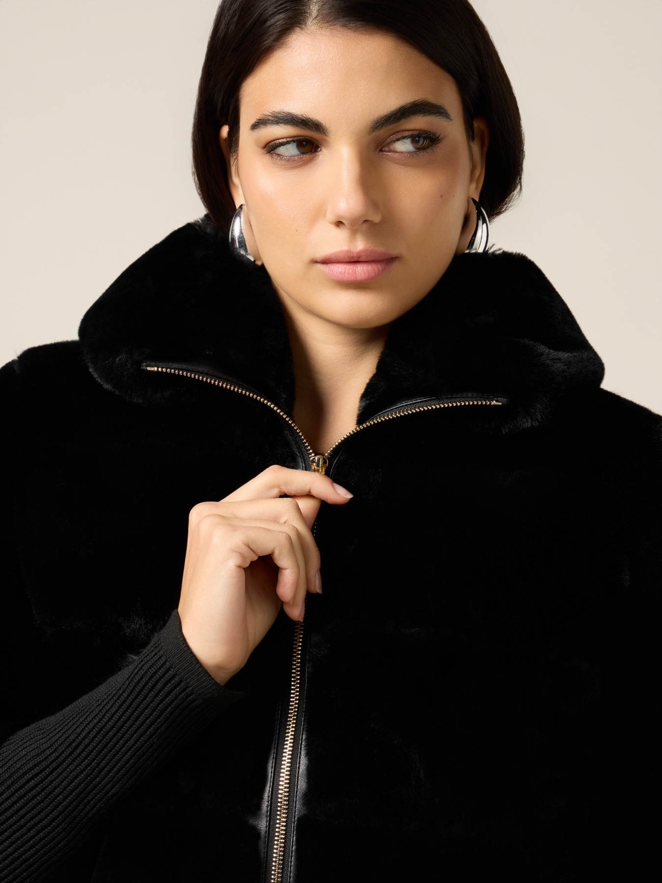 Fuzzy fabric jacket image number 2