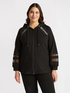 Sweatshirt mit Netzeinsätzen und Strasssteinen image number 3