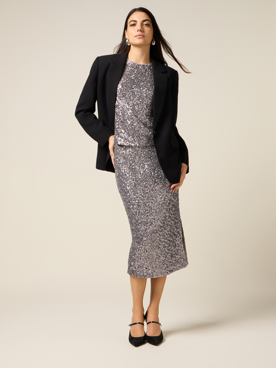 Gonna tubino in paillettes