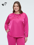 Blusa in raso con bottoni a forma di cuore image number 0