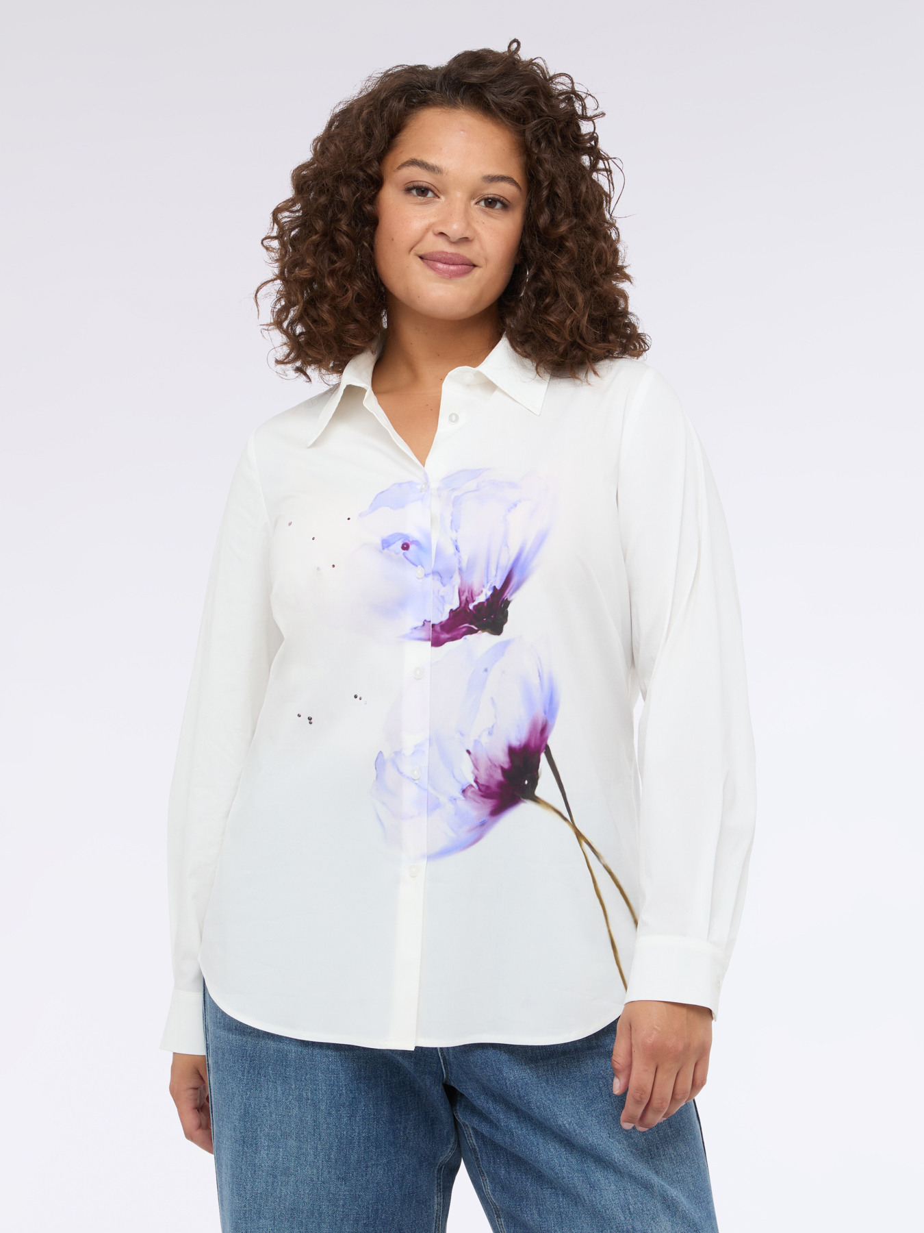 Camisa con estampado floral image number 2