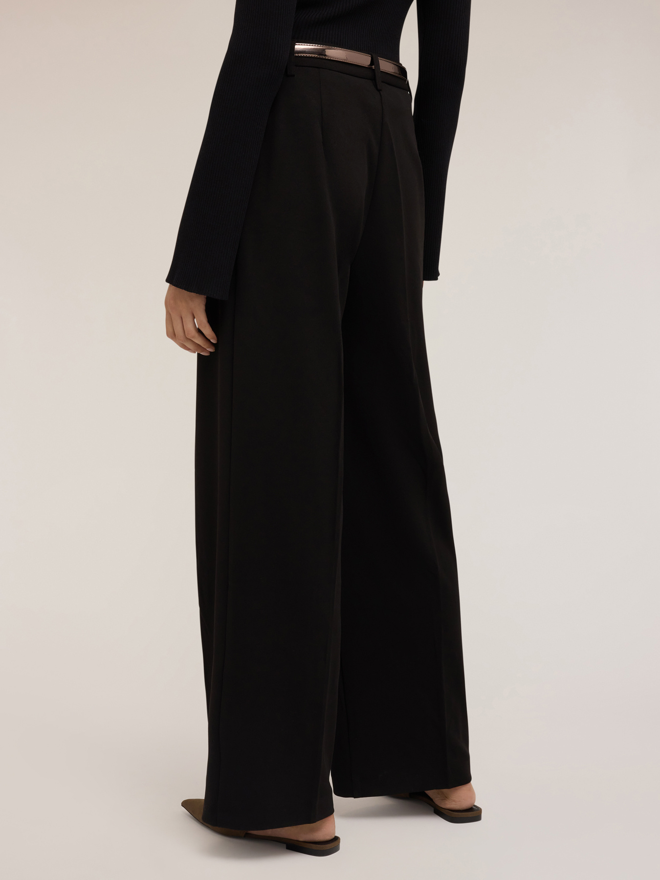 Pleated palazzo pants image number 1