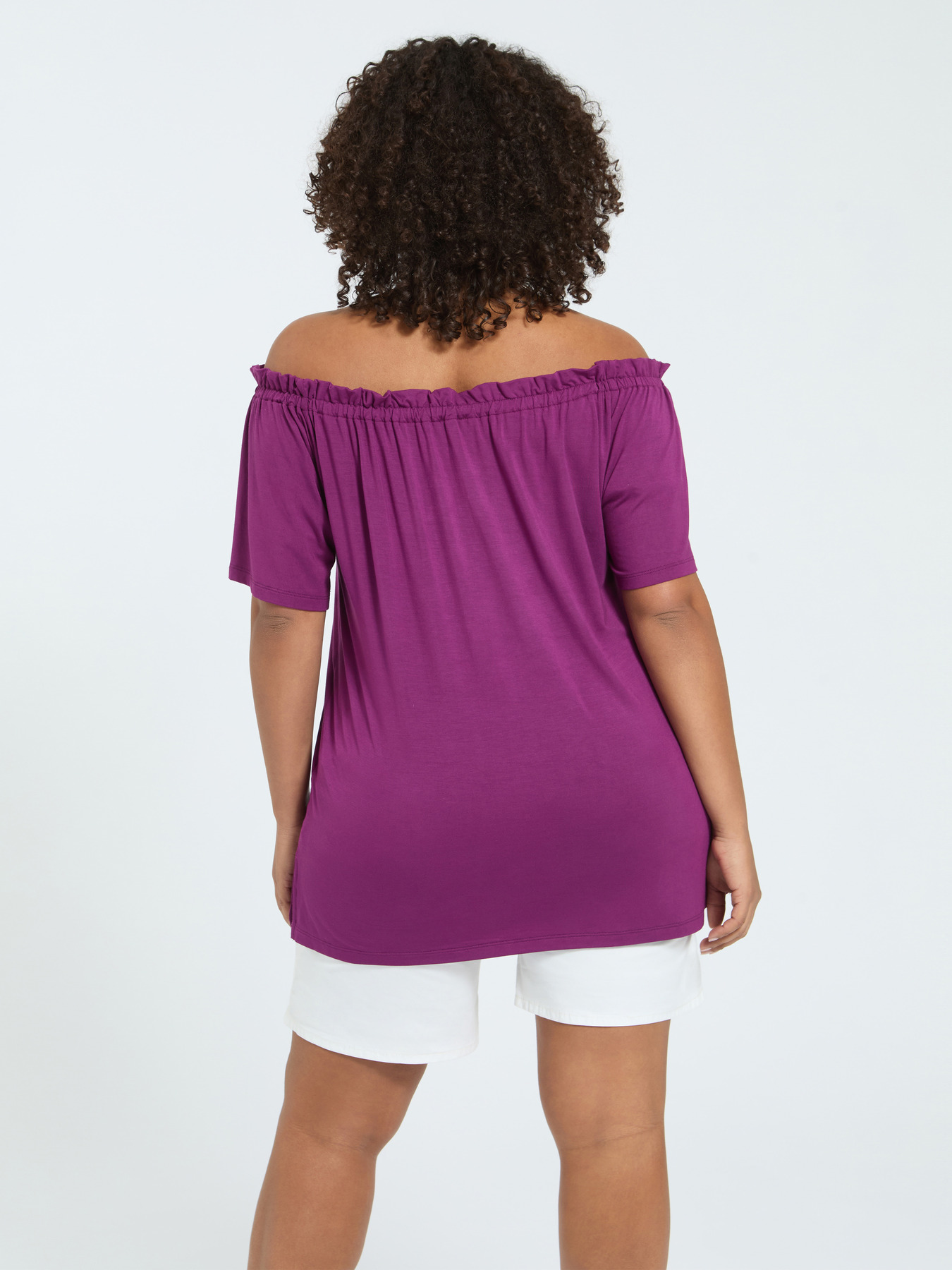 Off-Shoulder-T-Shirt aus Viskose-Jersey image number 1
