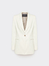 Single-breasted blazer in crepe fabric image number 4
