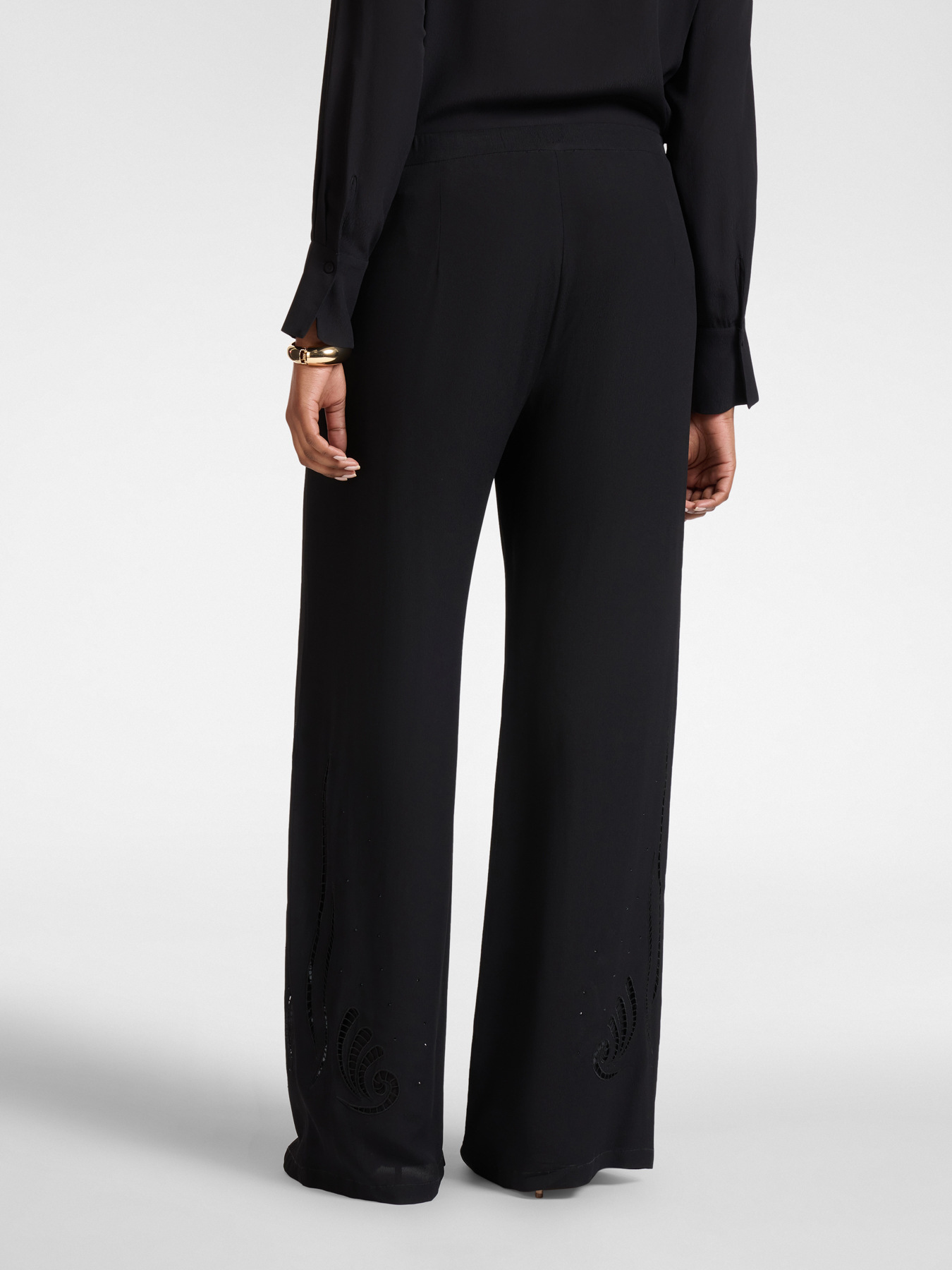 Embroidered palazzo pants image number 1