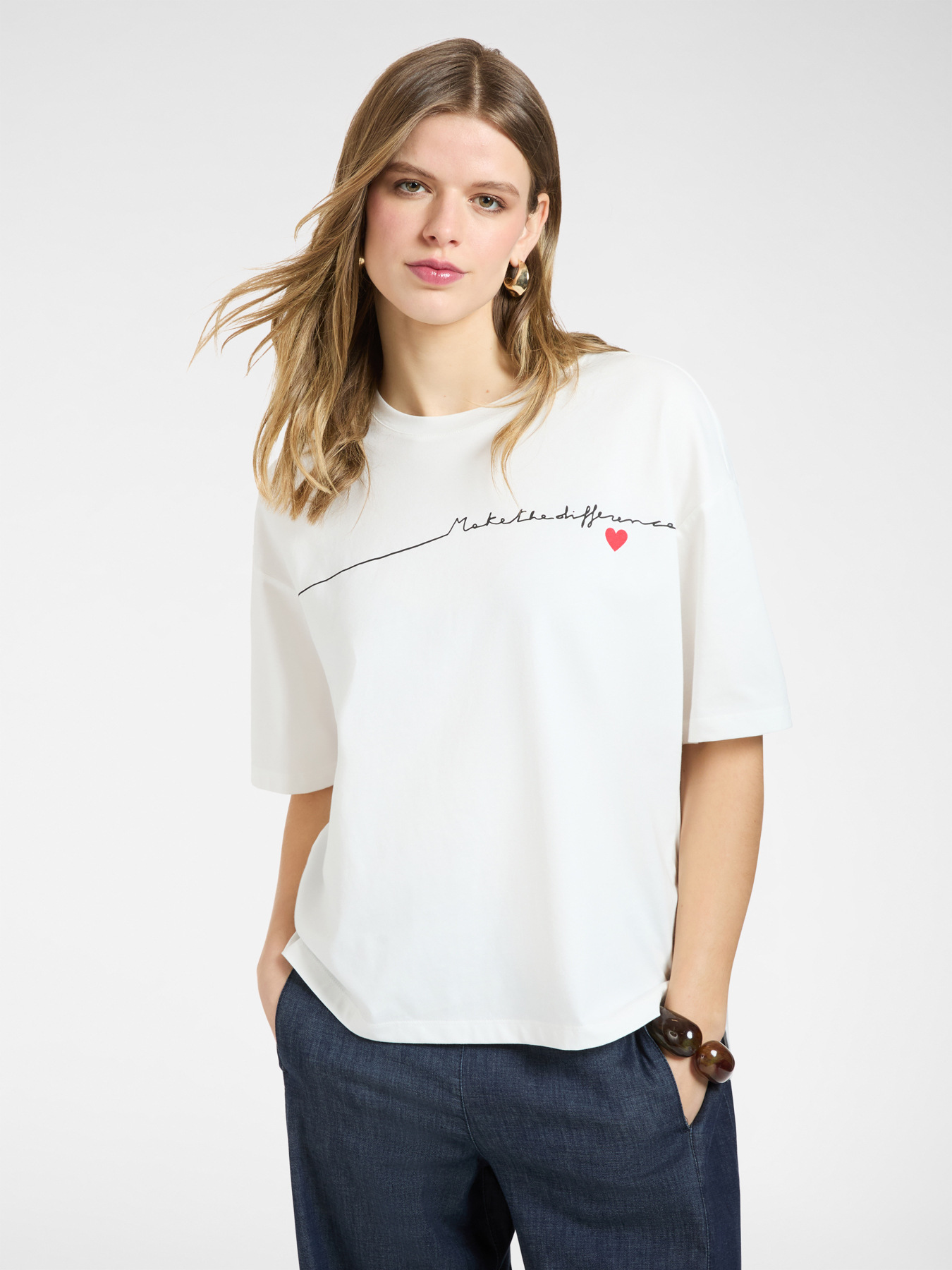 Cotton t-shirt with print image number 0