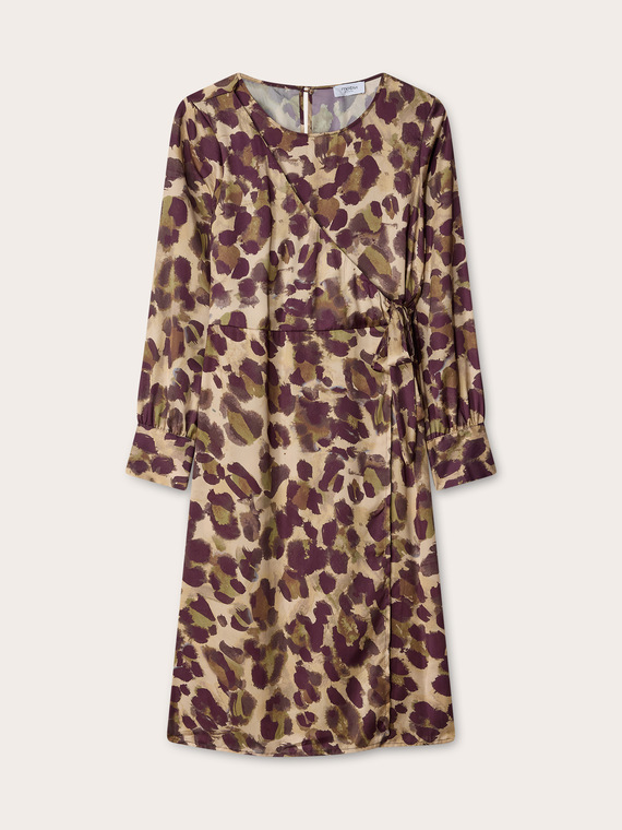 Wallet-effect dress with camouflage pattern