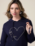 Knitted sweatshirt with jewel embroidery image number 2