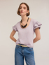 T-shirt with flounce sleeves image number 3