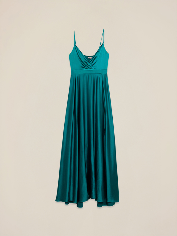 Vestito lungo in raso