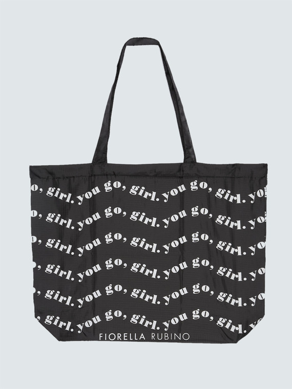 Shopper Fiorella con stampa motivazionale