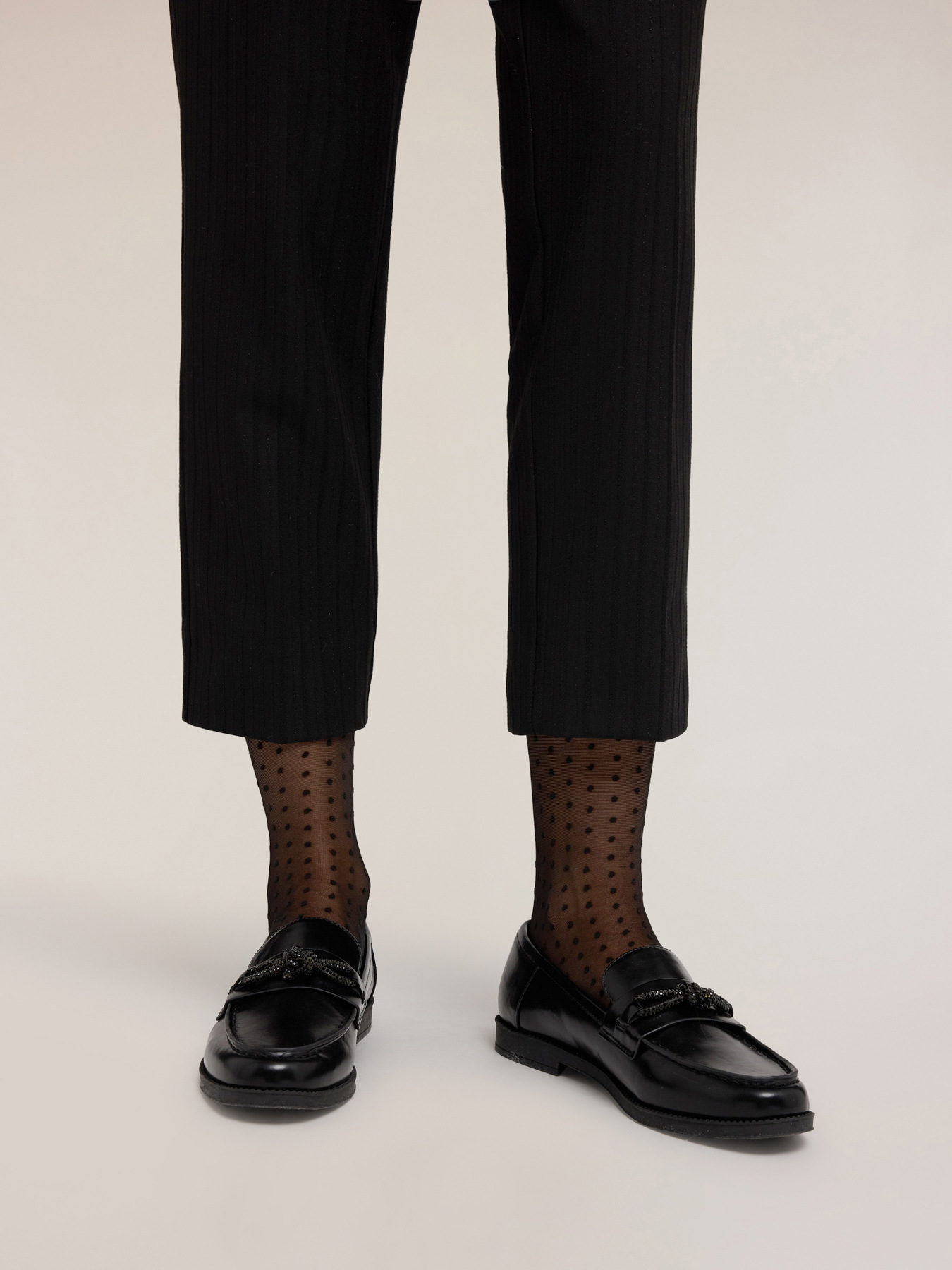Sheer stockings with polka dot pattern image number 0