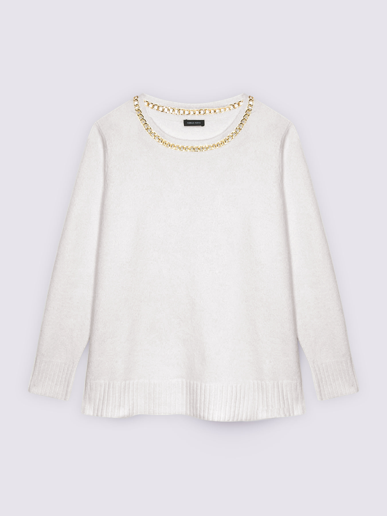 Pull ras-du-cou avec chaîne métallique image number 4