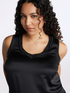 Two-fabric top with V-neck image number 1