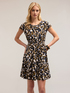 Rochie scurtă imprimată din amestec de lyocell image number 3