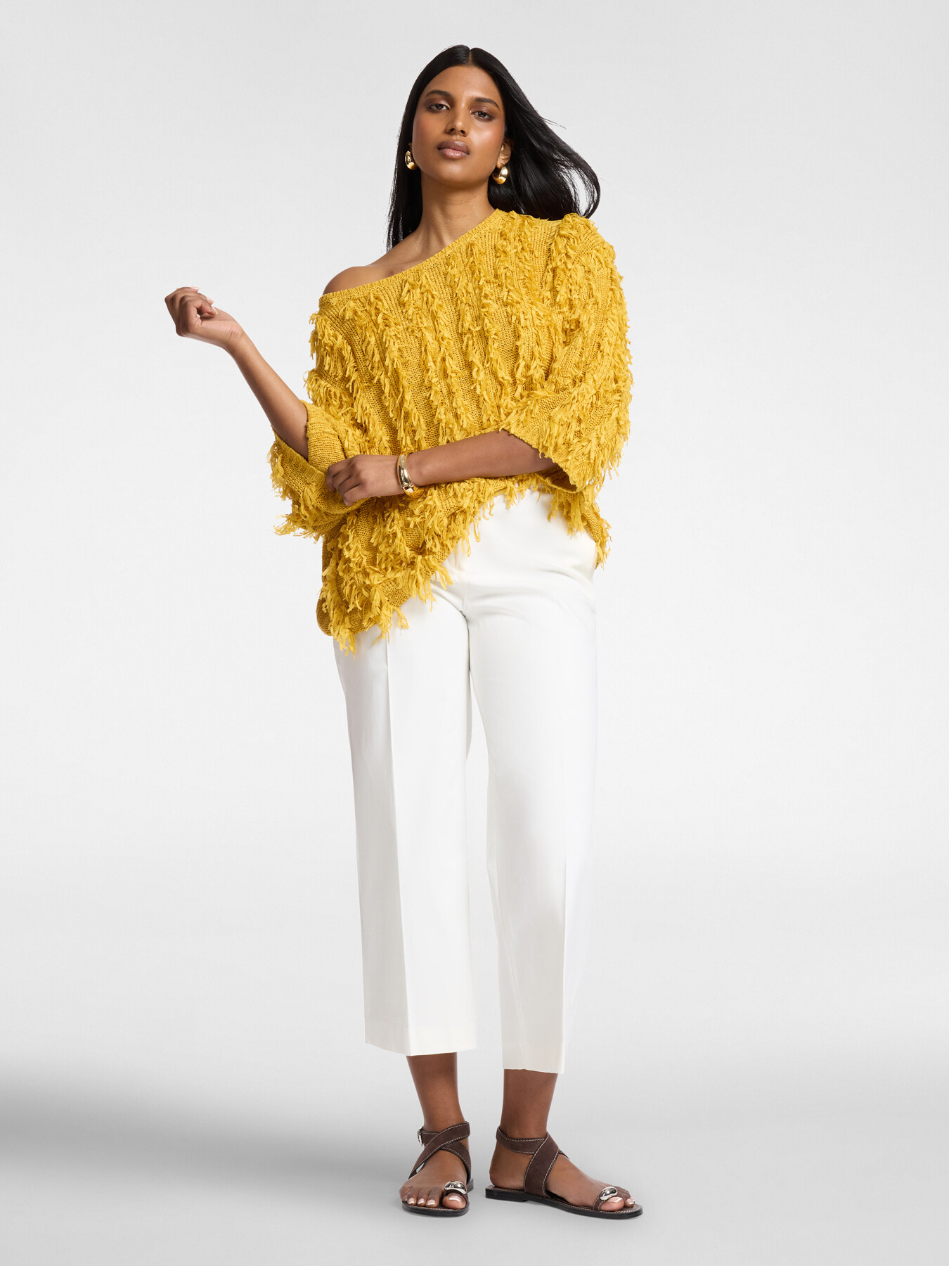 Oversize-Pullover mit Fransen image number 2