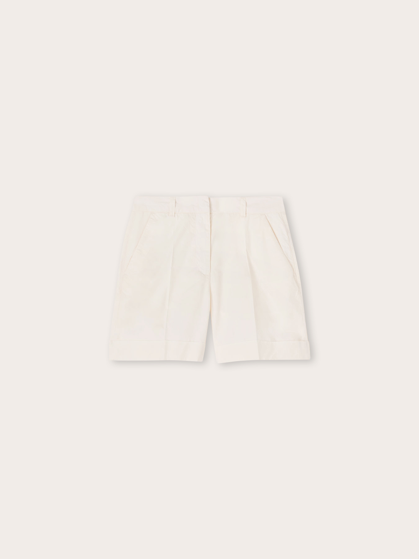 High-waisted cotton shorts image number 4