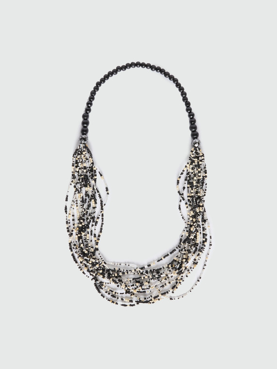 Collana multifilo bicolore
