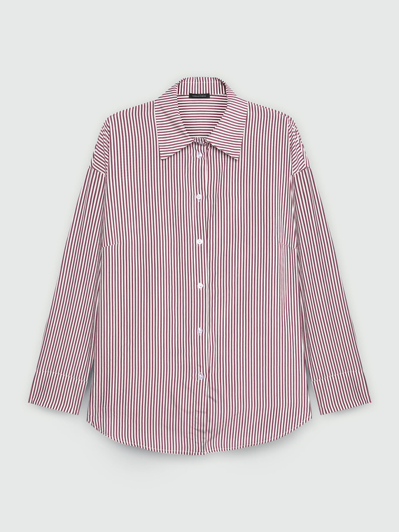 Camicia a righe burgundy